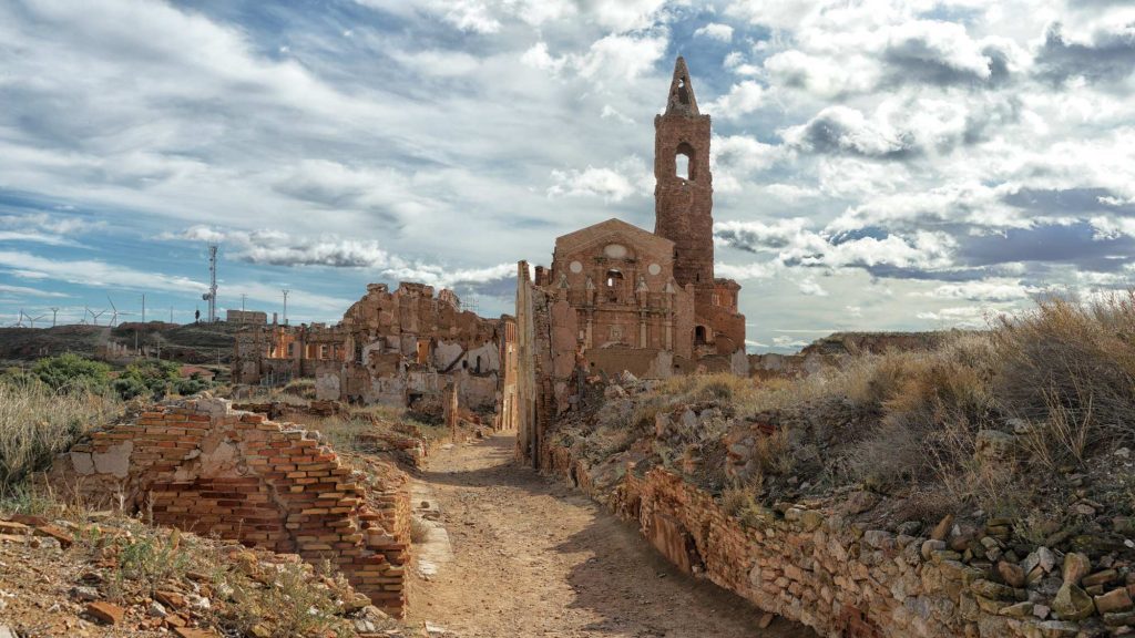 Ruinen, Belchite in Spanien